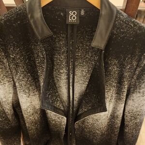 Solo Black and Gray Women's Blazer